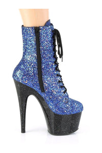 Pleaser ADORE-1020MG Exotic Boot in Blue Glitter