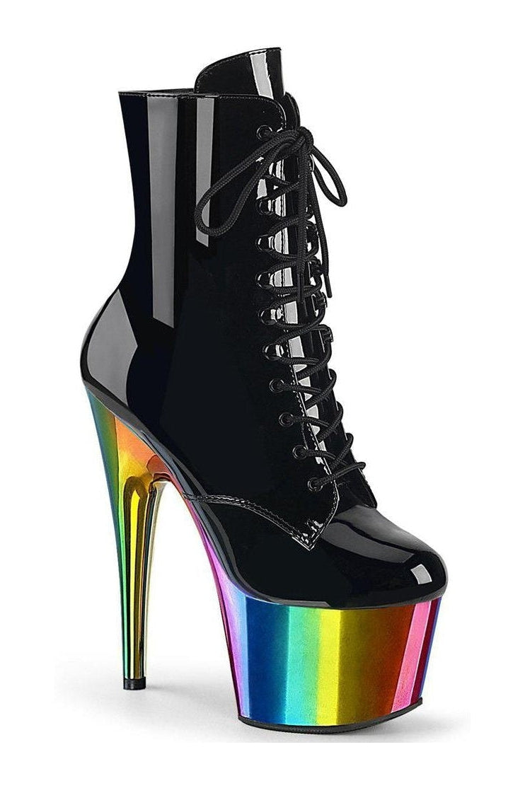 Pleaser Black Ankle Boots Platform Stripper Shoes | Buy at Sexyshoes.com