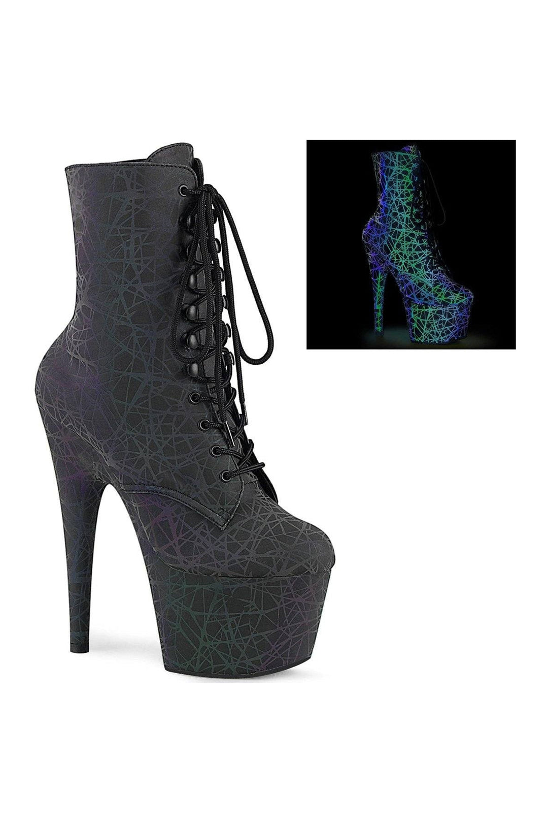 Pleaser Green Ankle Boots Platform Stripper Shoes | Buy at Sexyshoes.com