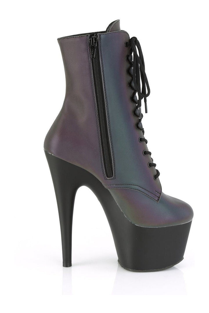 ADORE-1020REFL Stripper Boot | Green Faux Leather-Pleaser