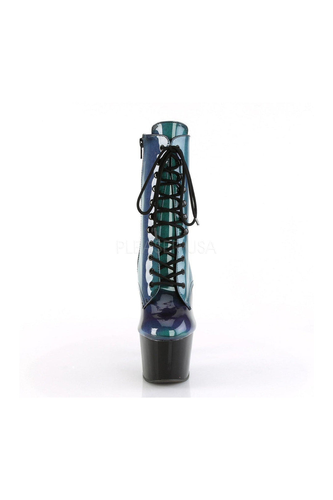 Pleaser ADORE-1020SHG Platform Ankle Boot in Black Patent