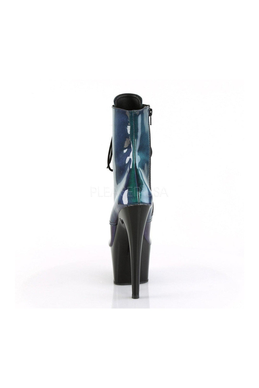 Pleaser ADORE-1020SHG Platform Ankle Boot in Black Patent