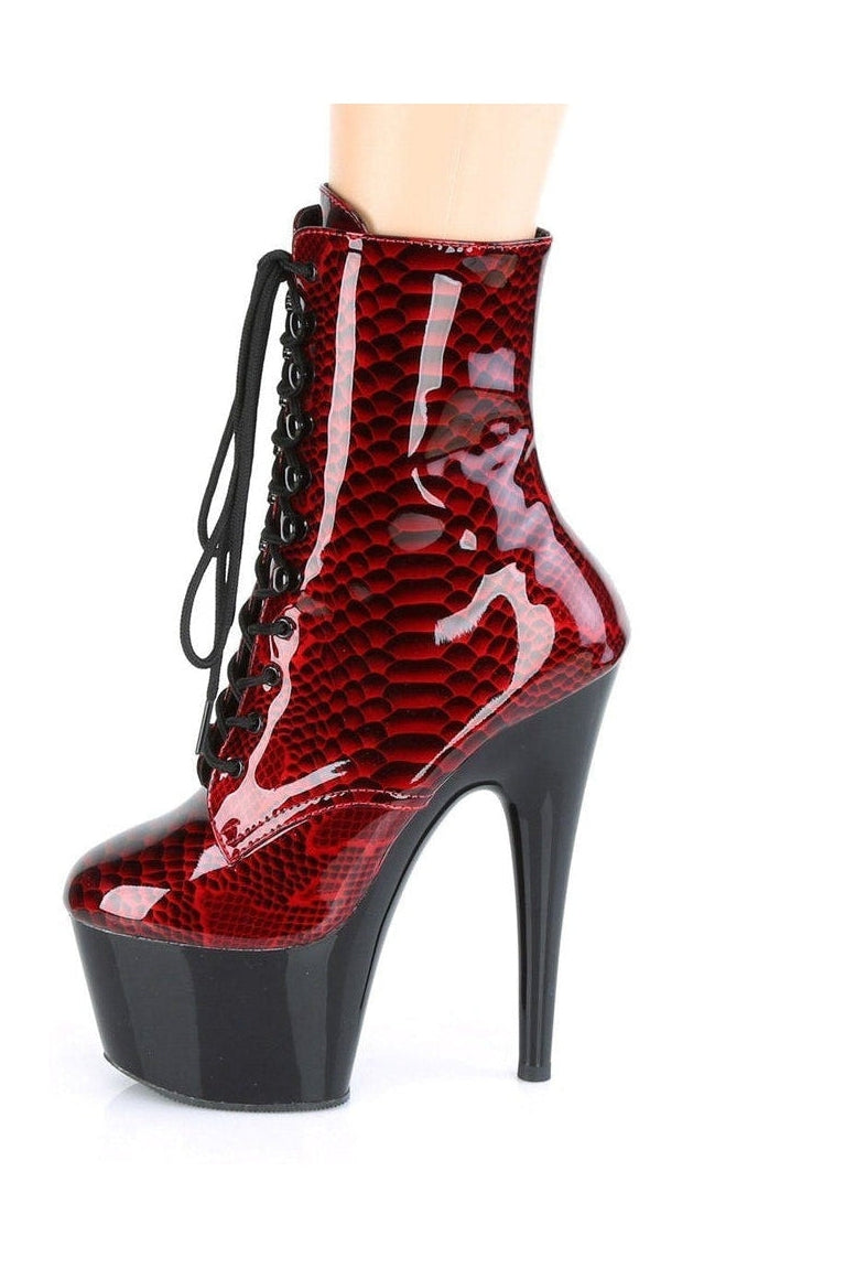 ADORE-1020SP Stripper Boot | Red Patent-Ankle Boots-Pleaser-SEXYSHOES.COM