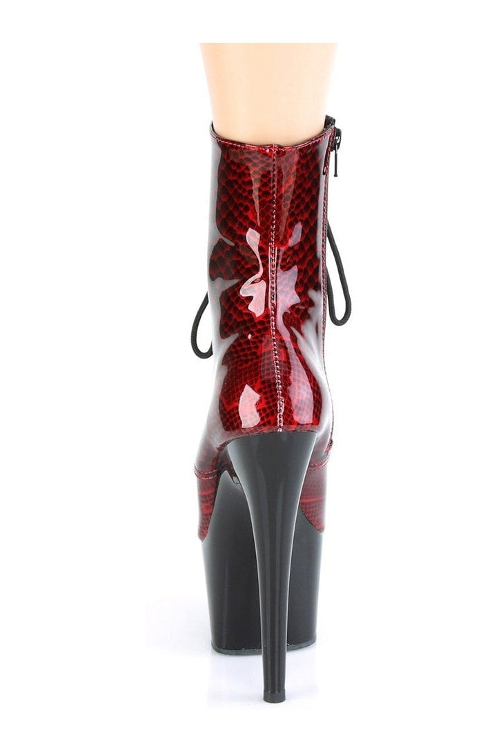 ADORE-1020SP Stripper Boot | Red Patent-Ankle Boots-Pleaser-SEXYSHOES.COM