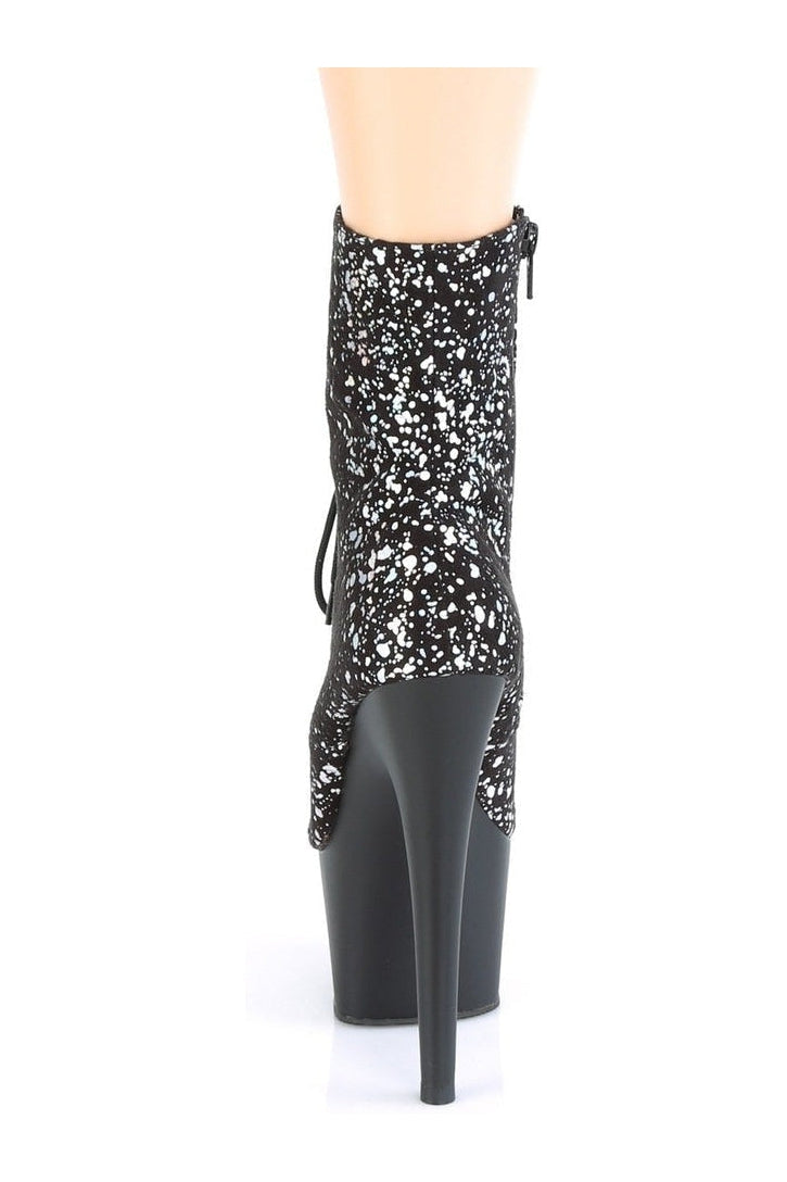 Pleaser ADORE-1020SPLAT Exotic Boot in Black Velvet