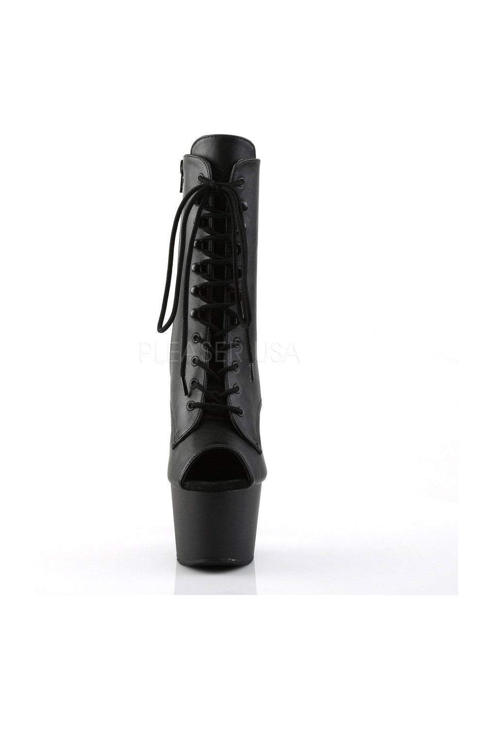 Pleaser ADORE-1021 Platform Boot in Black Faux Leather