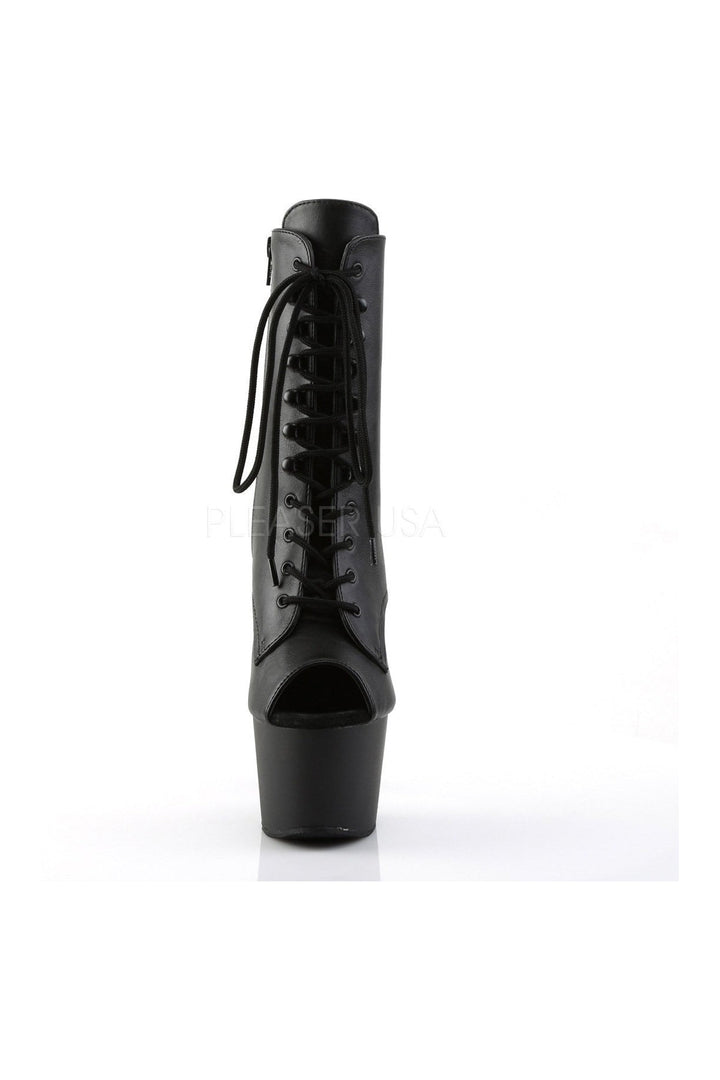 ADORE-1021 Platform Boot  | Black Faux Leather