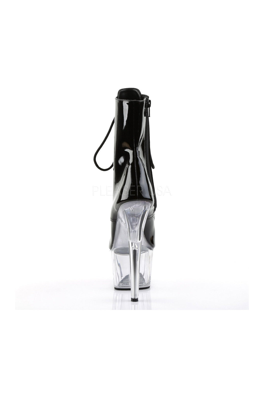 ADORE-1021 Platform Boot | Black Patent-Pleaser-Ankle Boots-SEXYSHOES.COM