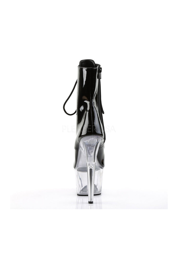 ADORE-1021 Platform Boot | Black Patent-Pleaser-Ankle Boots-SEXYSHOES.COM
