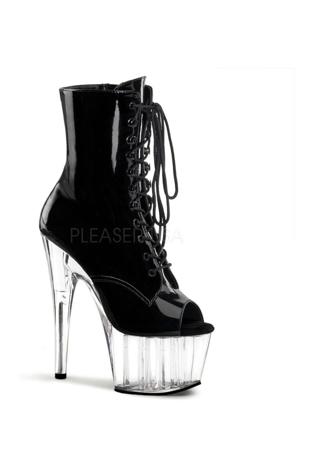 Pleaser ADORE-1021 Platform Boot in Black Patent from SexyShoes.com