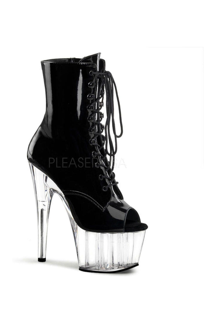 ADORE-1021 Platform Boot | Black Patent-Pleaser-Black-Ankle Boots-SEXYSHOES.COM