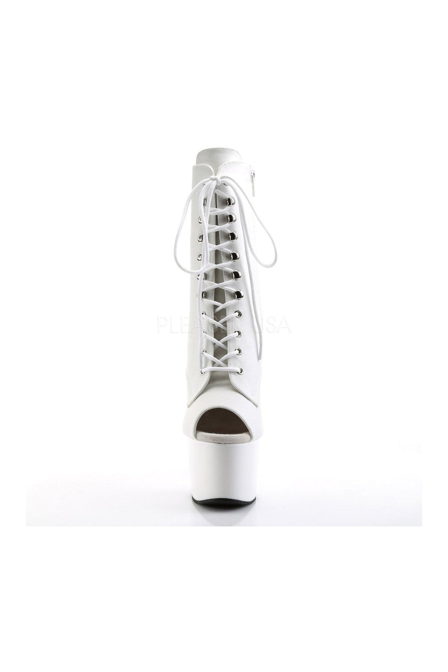 Pleaser ADORE-1021 Platform Boot in White Faux Leather