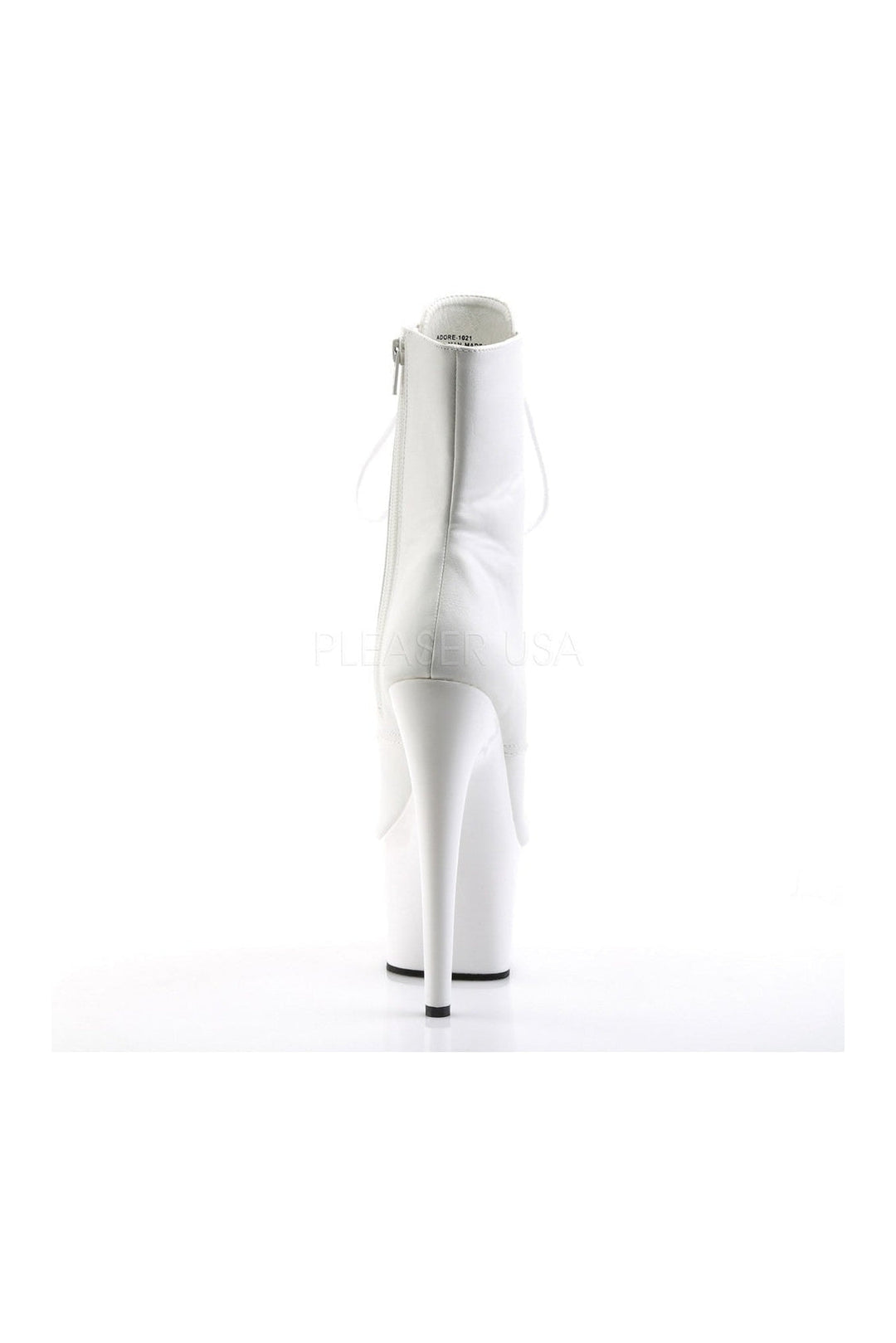 Pleaser ADORE-1021 Platform Boot in White Faux Leather