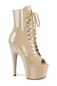 Pleaser ADORE-1021 Exotic Boot in Nude Patent from SexyShoes.com