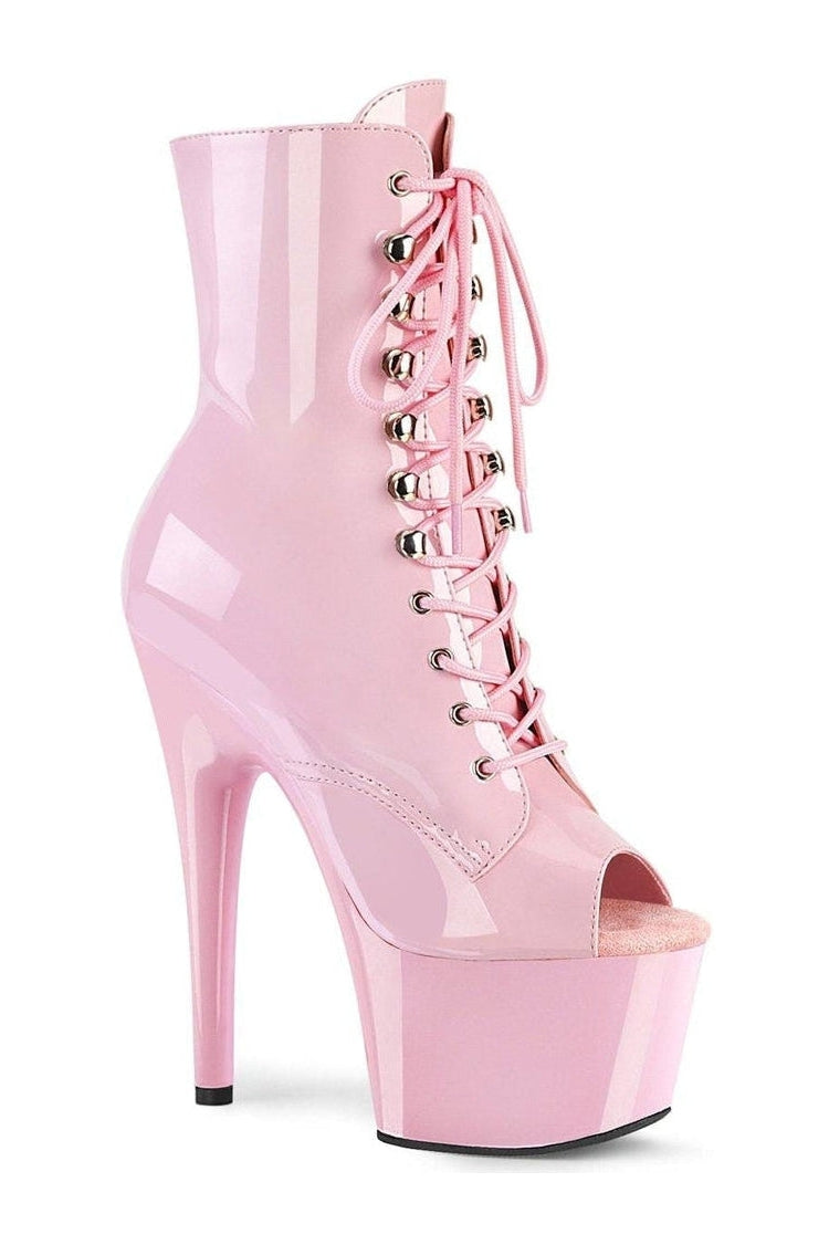 ADORE-1021 Stripper Boot | Pink Patent-Ankle Boots-Pleaser-Pink-11-Patent-SEXYSHOES.COM