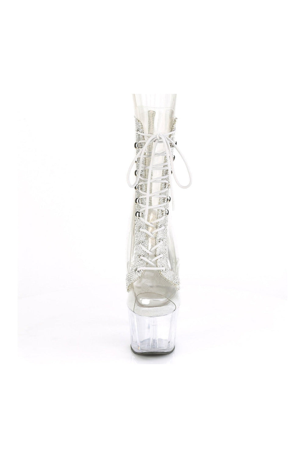 ADORE-1021C-2 Exotic Ankle Boot | Clear Vinyl-Ankle Boots-Pleaser-SEXYSHOES.COM