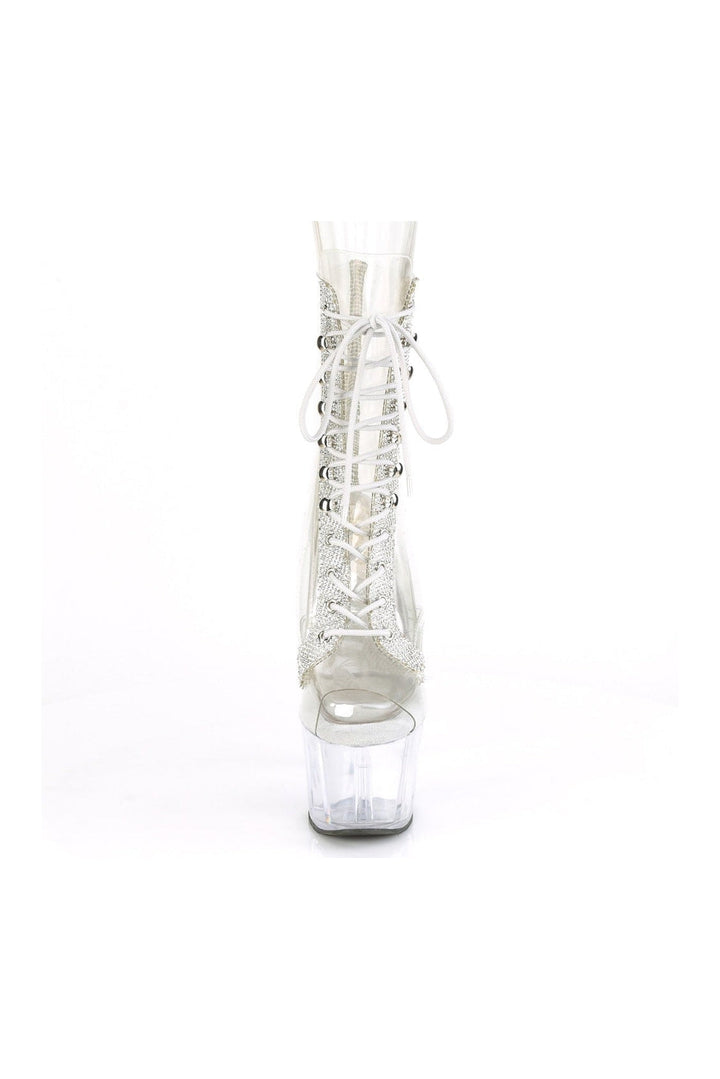 ADORE-1021C-2 Exotic Ankle Boot | Clear Vinyl