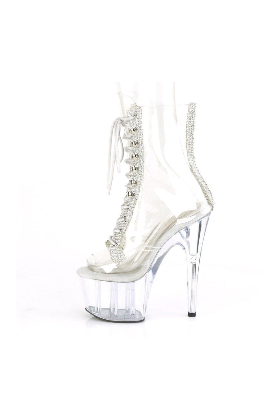 Pleaser ADORE-1021C-2 Exotic Ankle Boot in Clear Vinyl