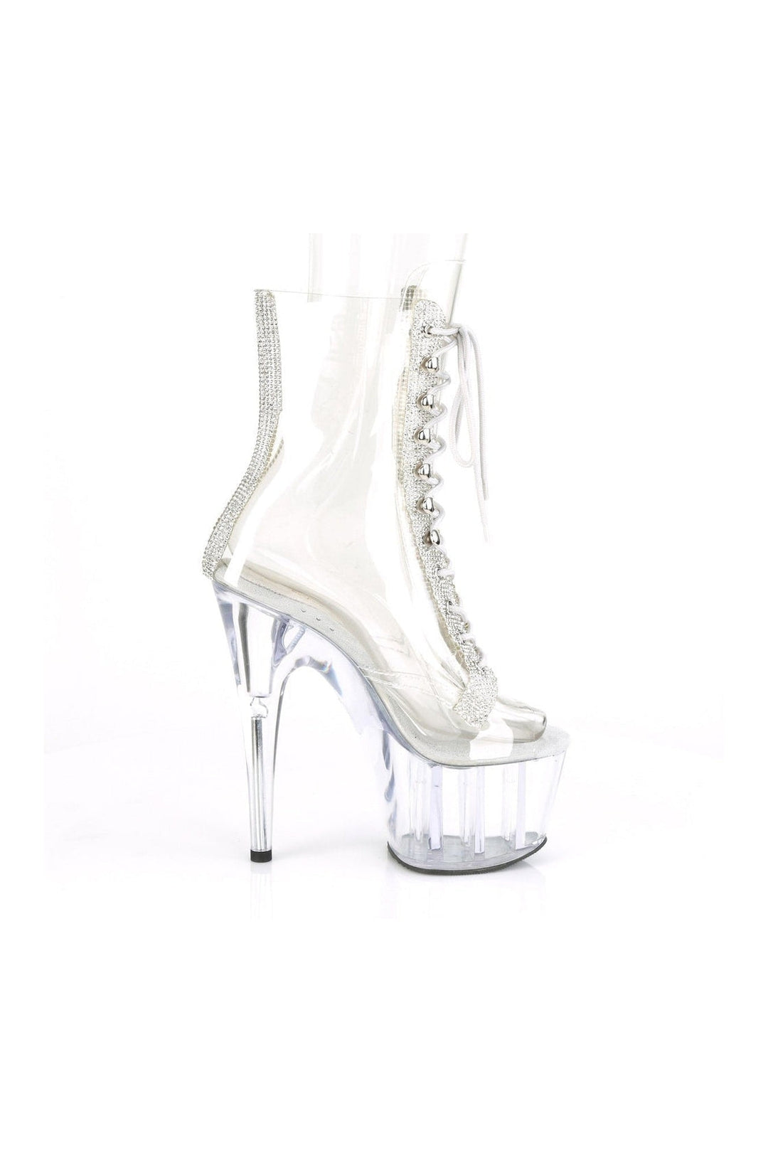 Pleaser ADORE-1021C-2 Exotic Ankle Boot in Clear Vinyl