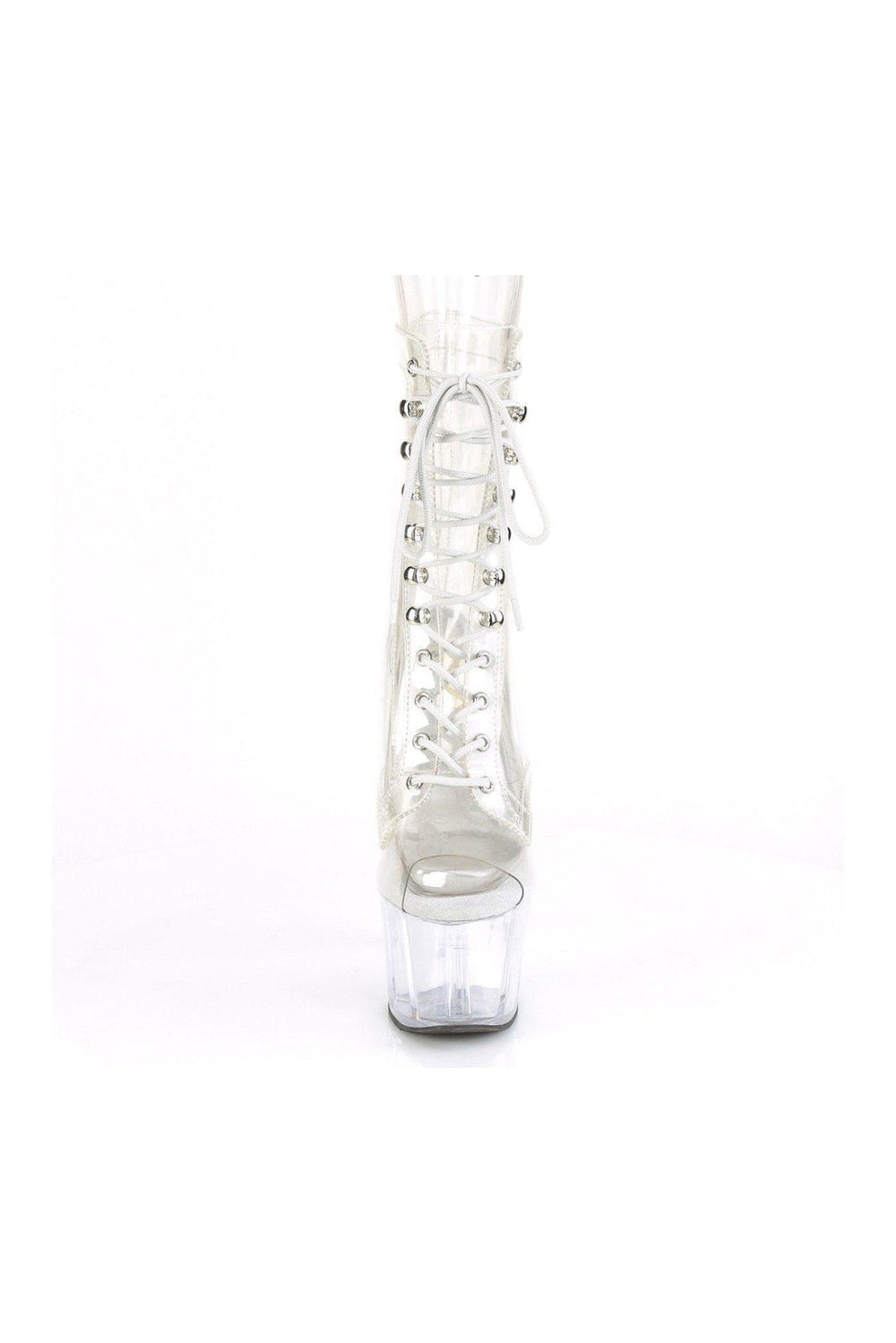 ADORE-1021C Exotic Ankle Boot | Clear Vinyl-Ankle Boots-Pleaser-SEXYSHOES.COM