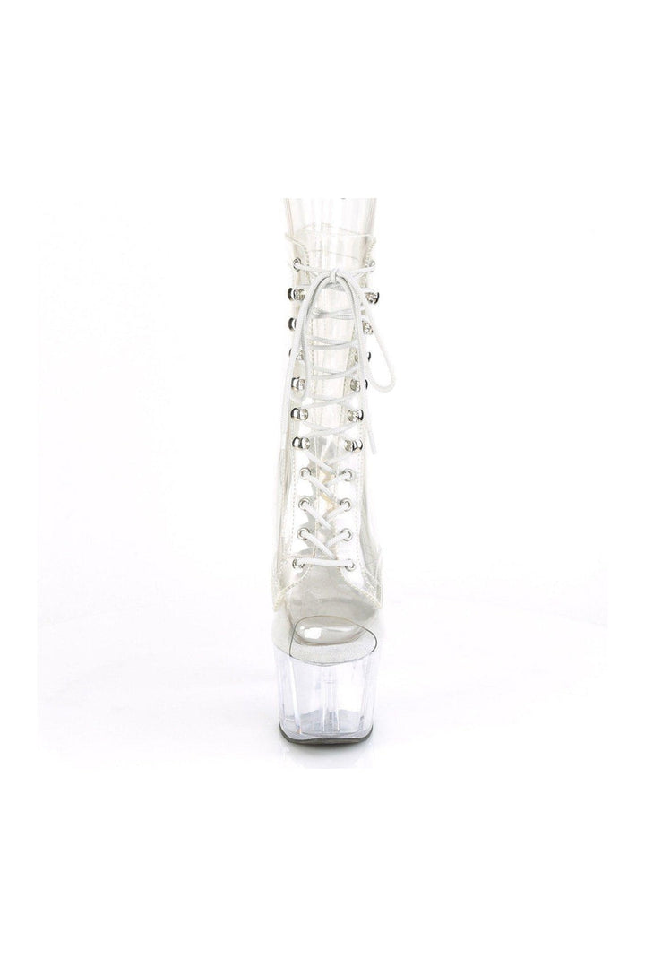 ADORE-1021C Exotic Ankle Boot | Clear Vinyl