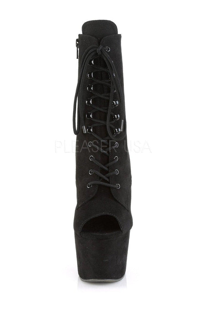 ADORE-1021FS Platform Ankle Boot | Black Faux Leather-Pleaser-SEXYSHOES.COM