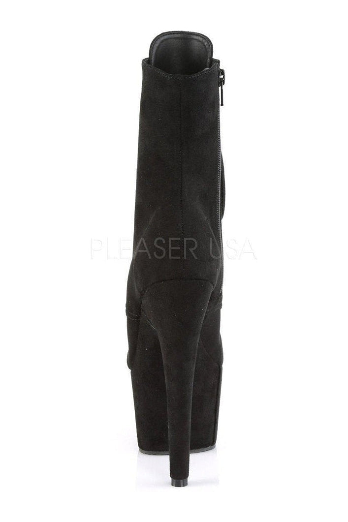 Pleaser ADORE-1021FS Platform Ankle Boot in Black Faux Leather