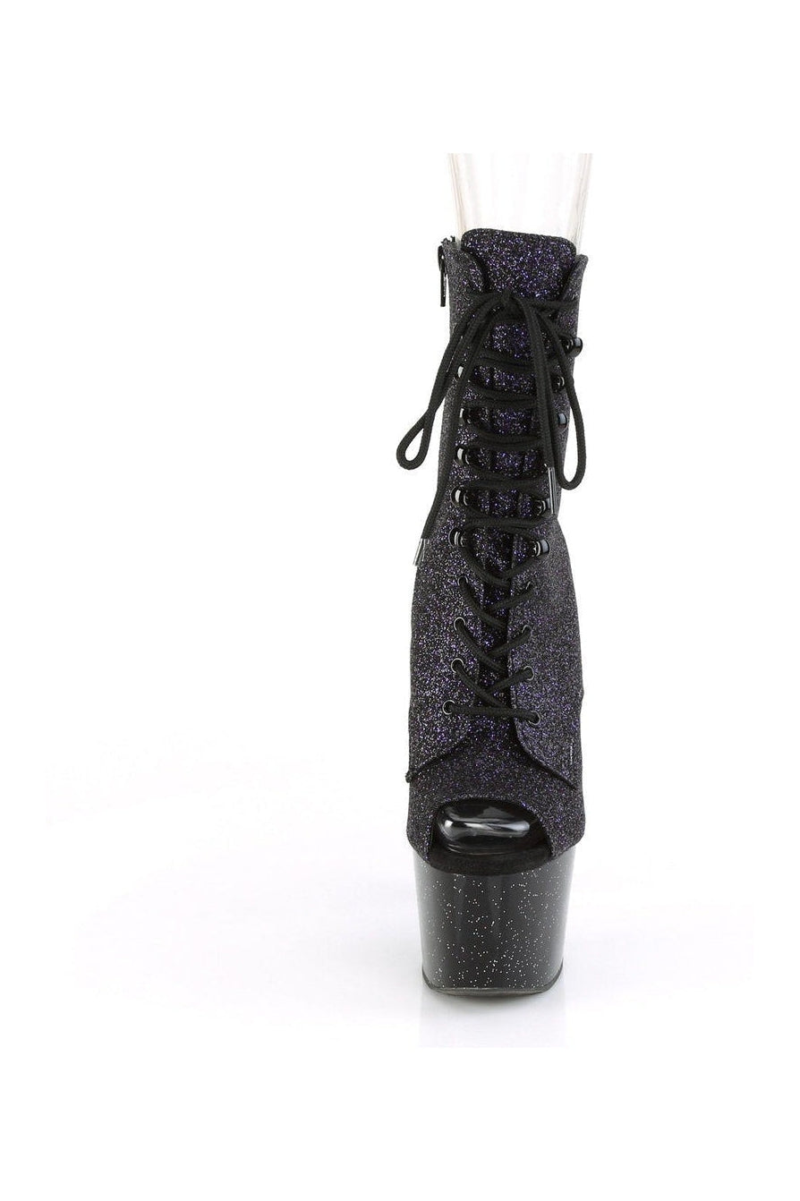 Pleaser ADORE-1021MG Exotic Boot in Purple Glitter
