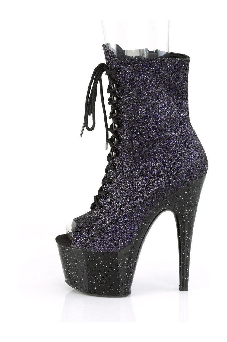 Pleaser ADORE-1021MG Exotic Boot in Purple Glitter