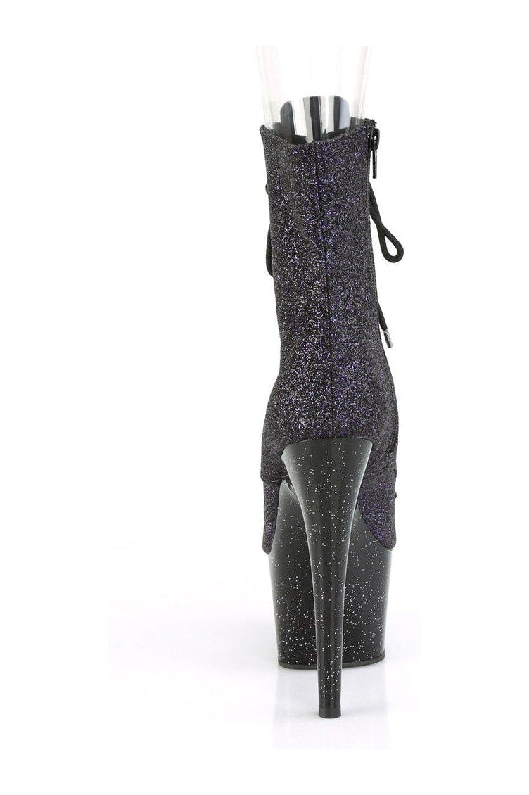 Pleaser ADORE-1021MG Exotic Boot in Purple Glitter
