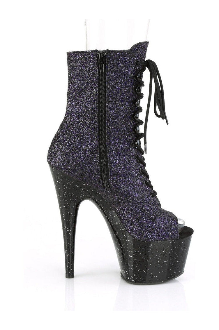 Pleaser ADORE-1021MG Exotic Boot in Purple Glitter
