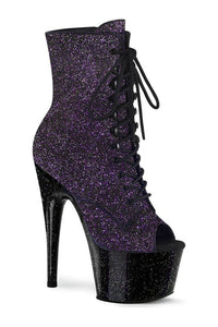 Pleaser ADORE-1021MG Exotic Boot in Purple Glitter from SexyShoes.com