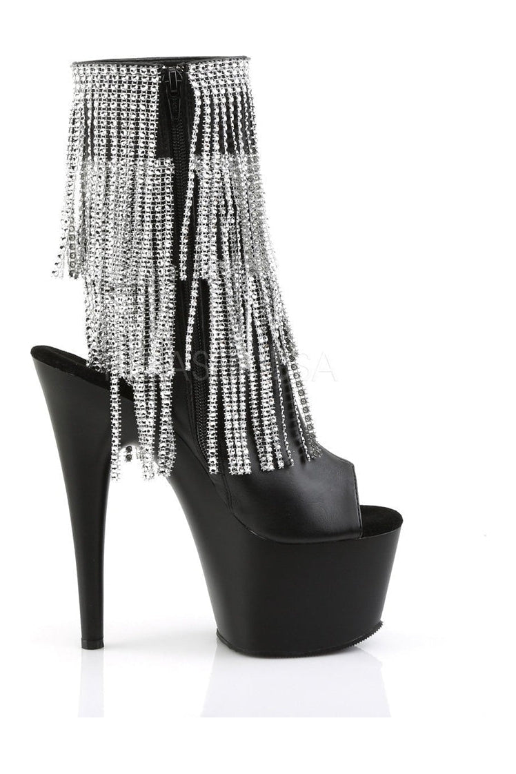 Pleaser ADORE-1024RSF Platform Boot in Black Faux Leather