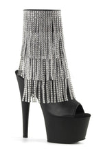ADORE-1024RSF Platform Boot  | Black Faux Leather