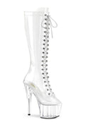 ADORE-2020C Knee Boot | Clear Vinyl