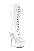 ADORE-2021C Exotic Knee Boot | Clear Vinyl