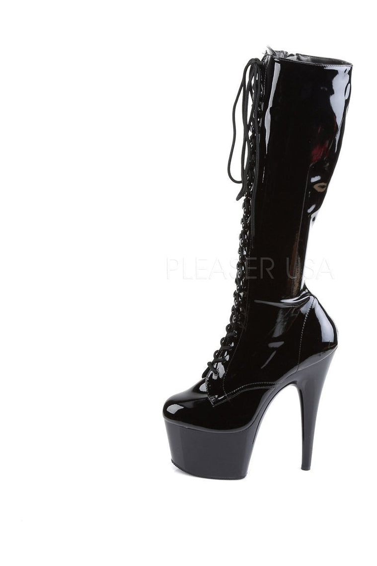 Pleaser ADORE-2023 Platform Boot in Black Patent
