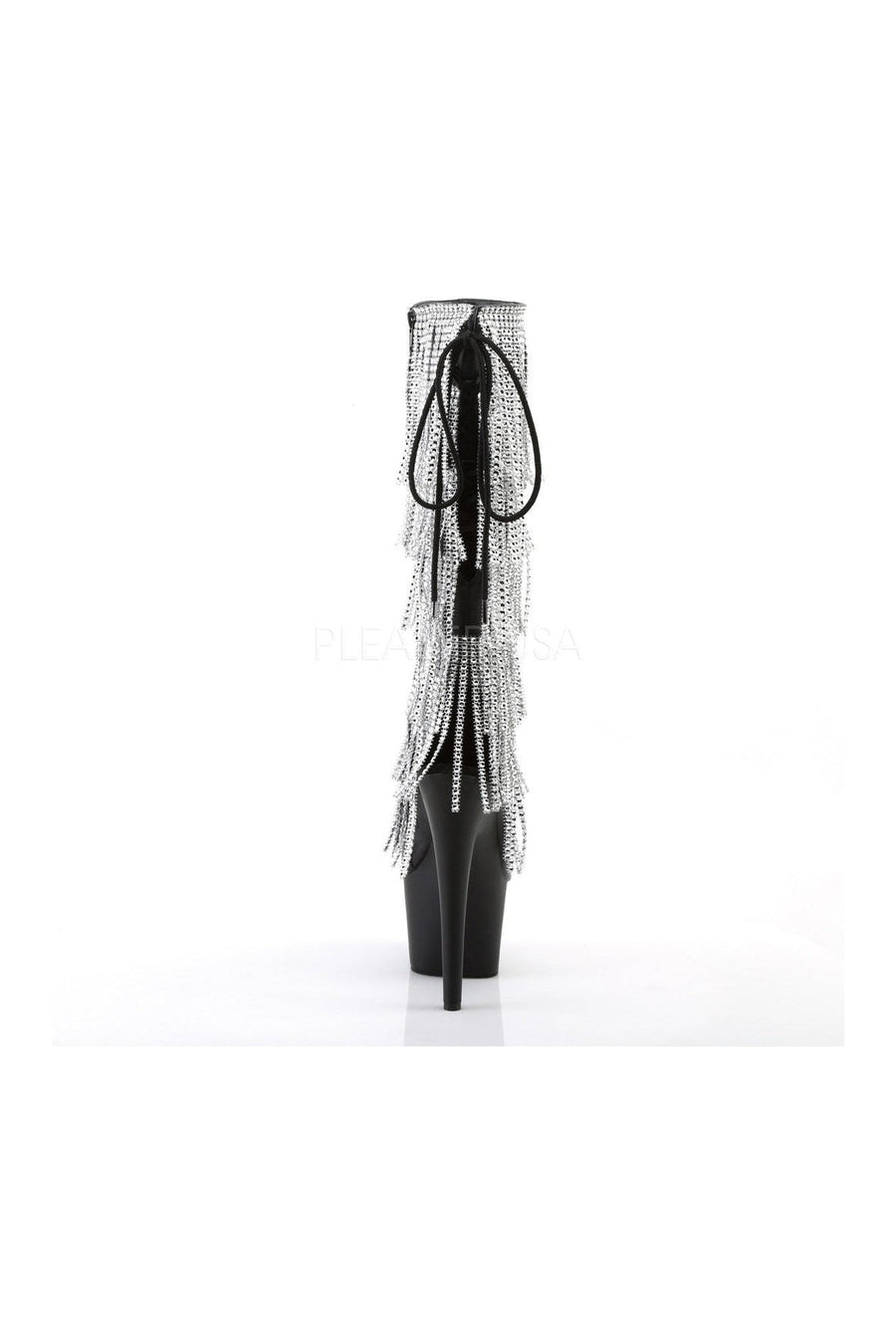Pleaser ADORE-2024RSF Platform Boot in Black Faux Leather