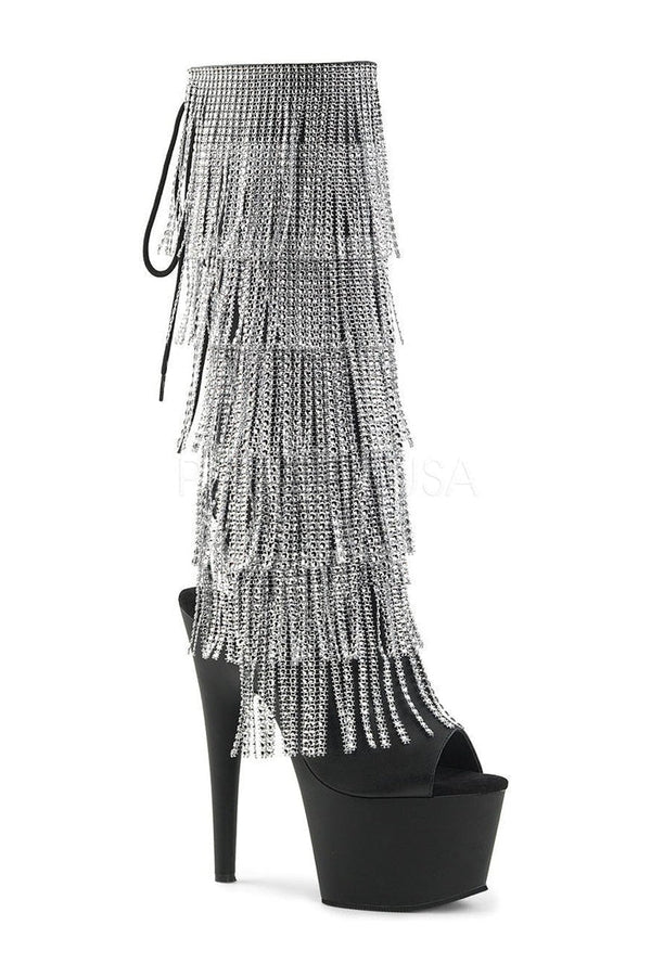 ADORE-2024RSF Platform Boot  | Black Faux Leather