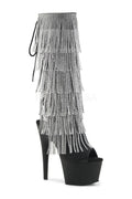 ADORE-2024RSF Platform Boot  | Black Faux Leather
