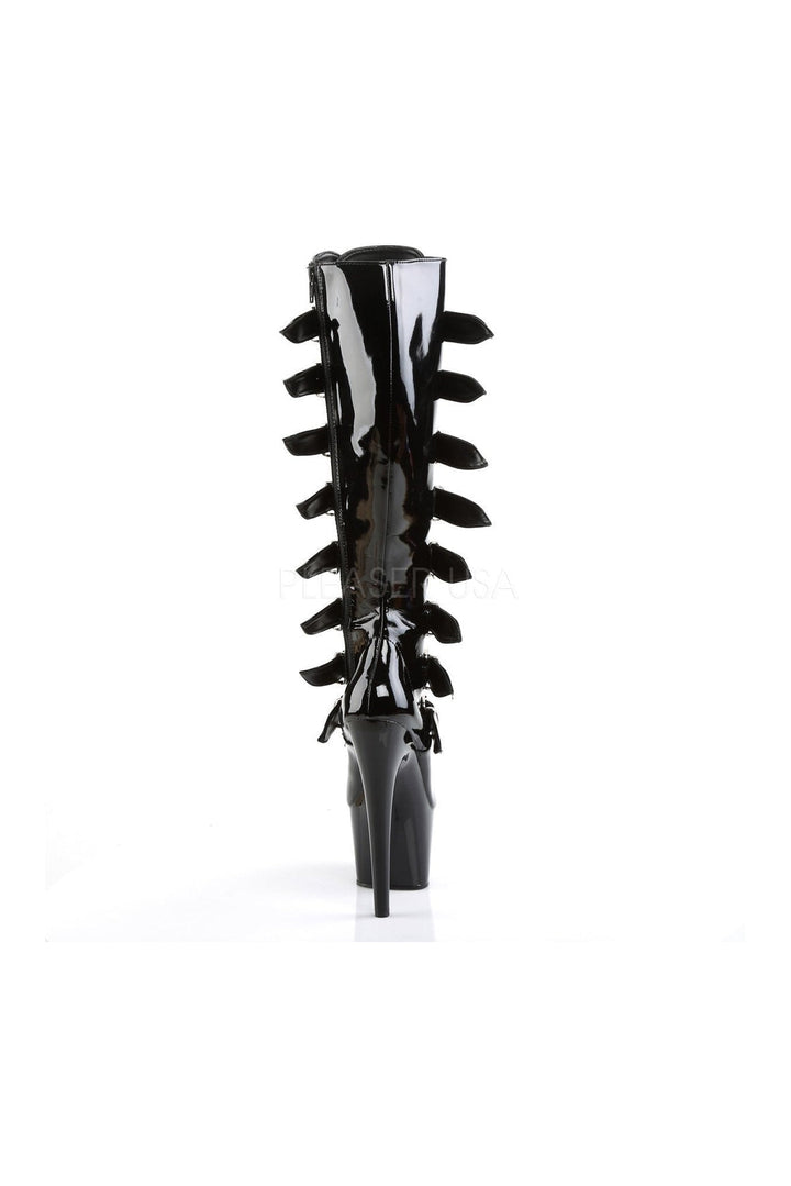 ADORE-2043 Platform Boot | Black Patent-Pleaser-Knee Boots-SEXYSHOES.COM