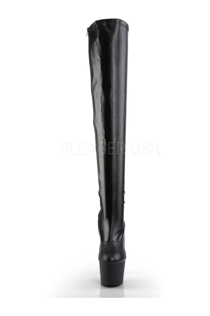 ADORE-3000 Platform Boot  | Black Faux Leather