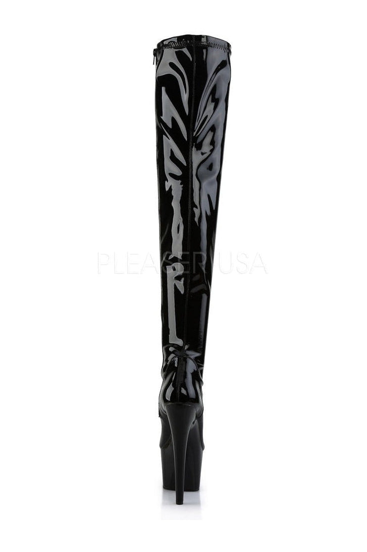 Pleaser ADORE-3000 Platform Boot in Black Patent