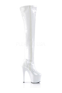 Pleaser ADORE-3000 Platform Boot in White Patent