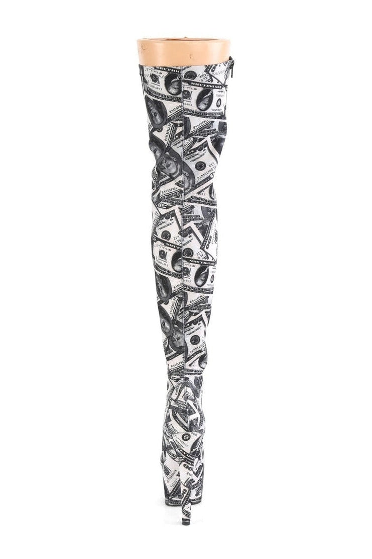 Pleaser ADORE-3000DP Exotic Boot in White Fabric