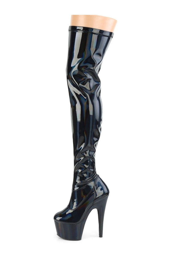 ADORE-3000HWR Stripper Boot | Black Patent-Thigh Boots-Pleaser-SEXYSHOES.COM