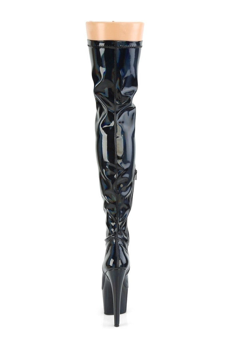 Pleaser ADORE-3000HWR Exotic Boot in Black Patent