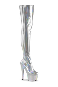 Pleaser ADORE-3000HWR Exotic Boot in Hologram Patent from SexyShoes.com