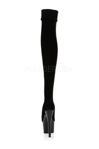 Pleaser ADORE-3002 Platform Boot in Black Velvet