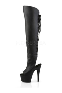 Pleaser ADORE-3019 Platform Boot in Black Faux Leather